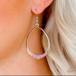 Paparazzi pink bling earrings!